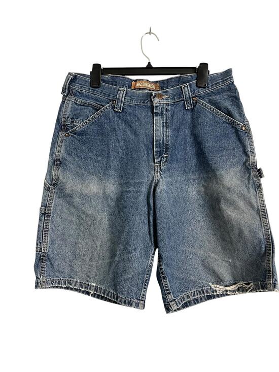 Lee Dungarees Other - Lee Dungarees Denim Cargo Shorts Mens 34 Blue Carpenter Hammer Loop Distressed